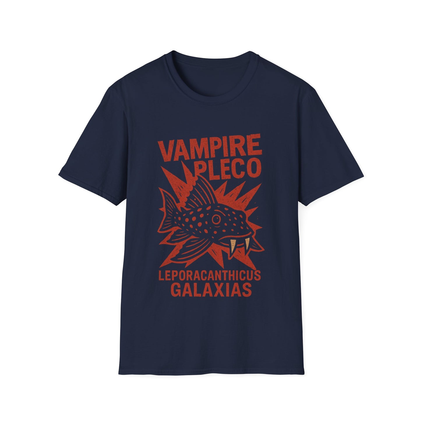 Vampire Pleco Tee – Punk Stencil Catfish Design