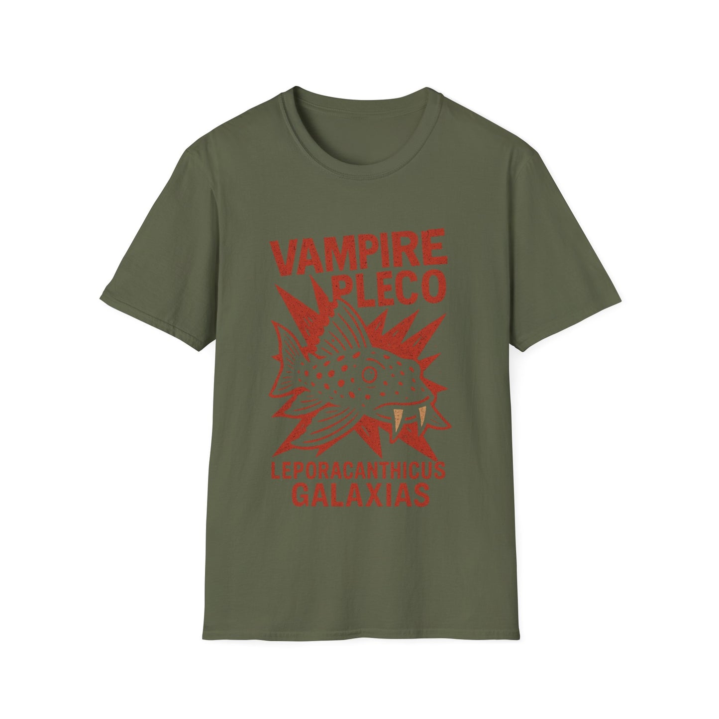 Vampire Pleco Tee – Punk Stencil Catfish Design
