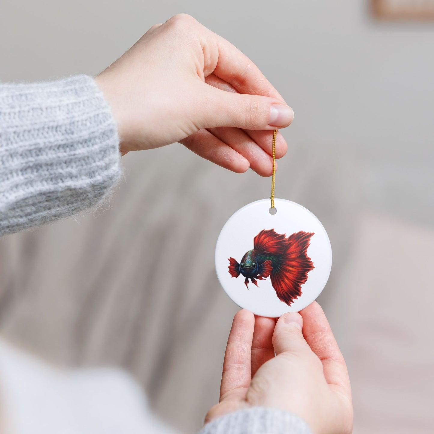 Red Dragon Guppy Ornament