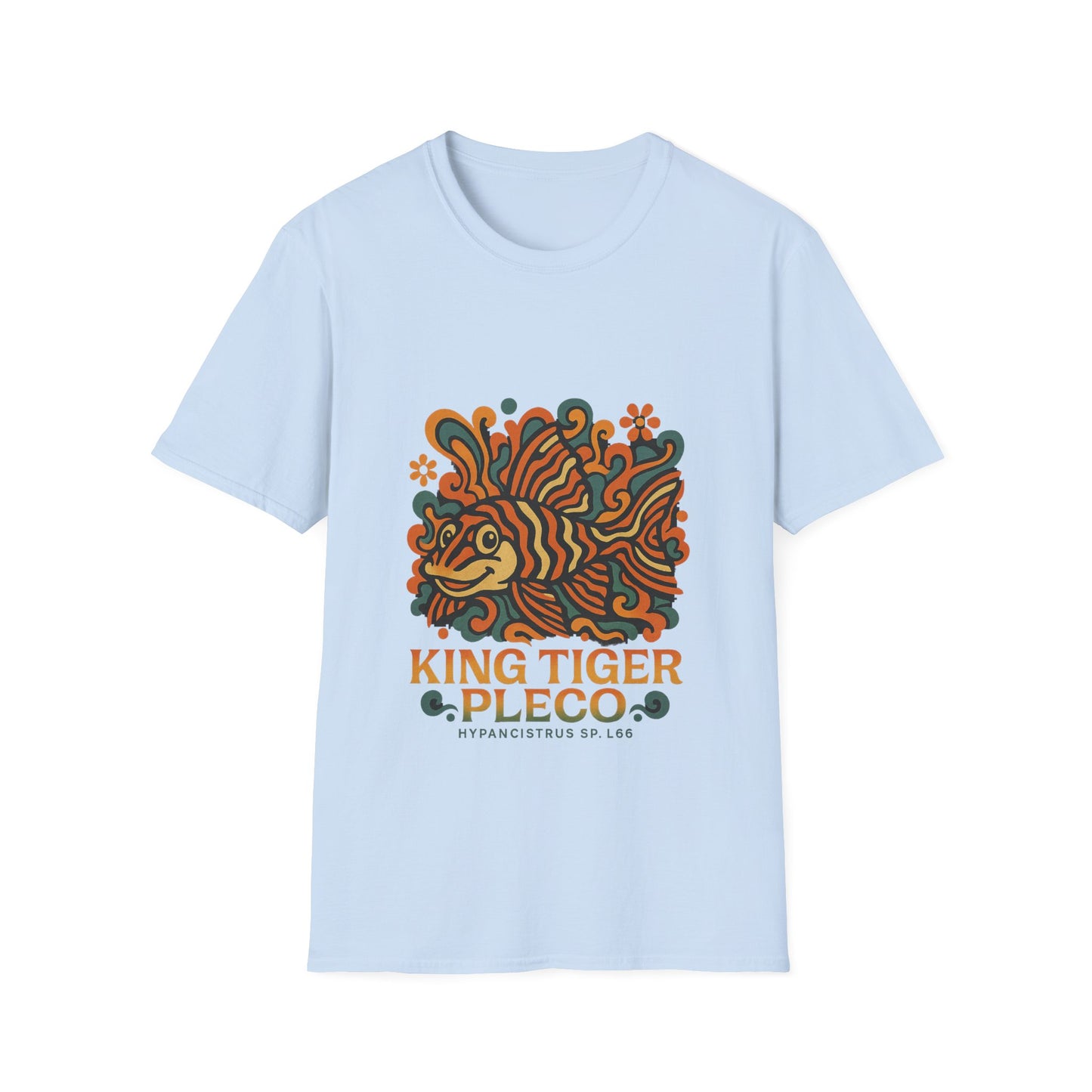 King Tiger Pleco Tee – Y2K Retro Wave Aquarium Design