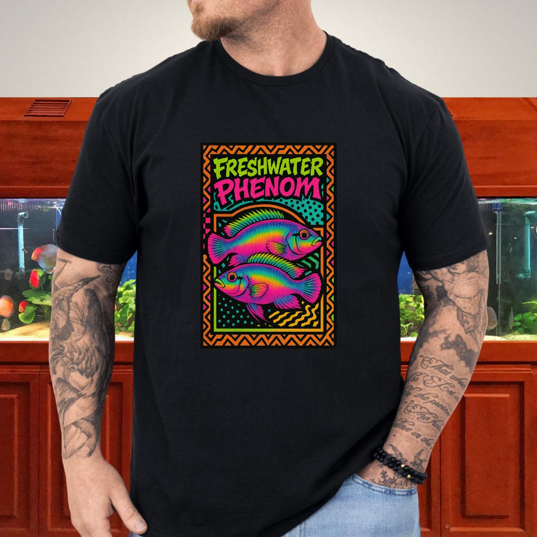 Freshwater Phenom Tee – Neon 90s Kribensis Design-T-Shirt-Fish & Friends Tees