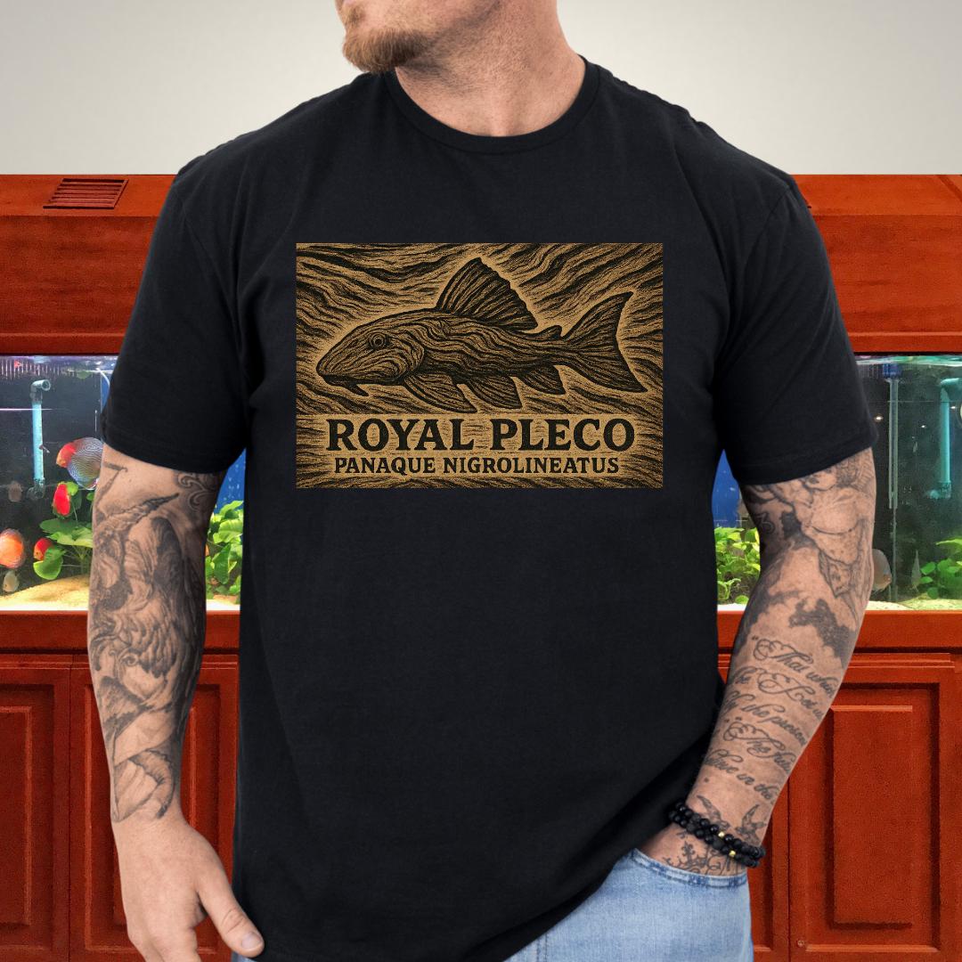 Royal Pleco Tee – Driftwood Spirit Double Exposure Design-T-Shirt-Fish & Friends Tees