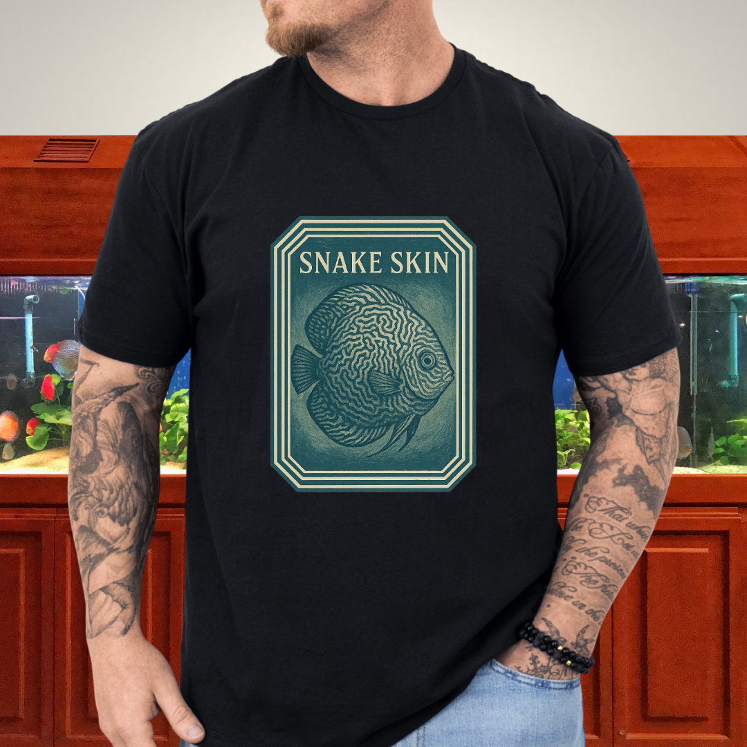 Retro Geometric Snake Skin Discus Tee
