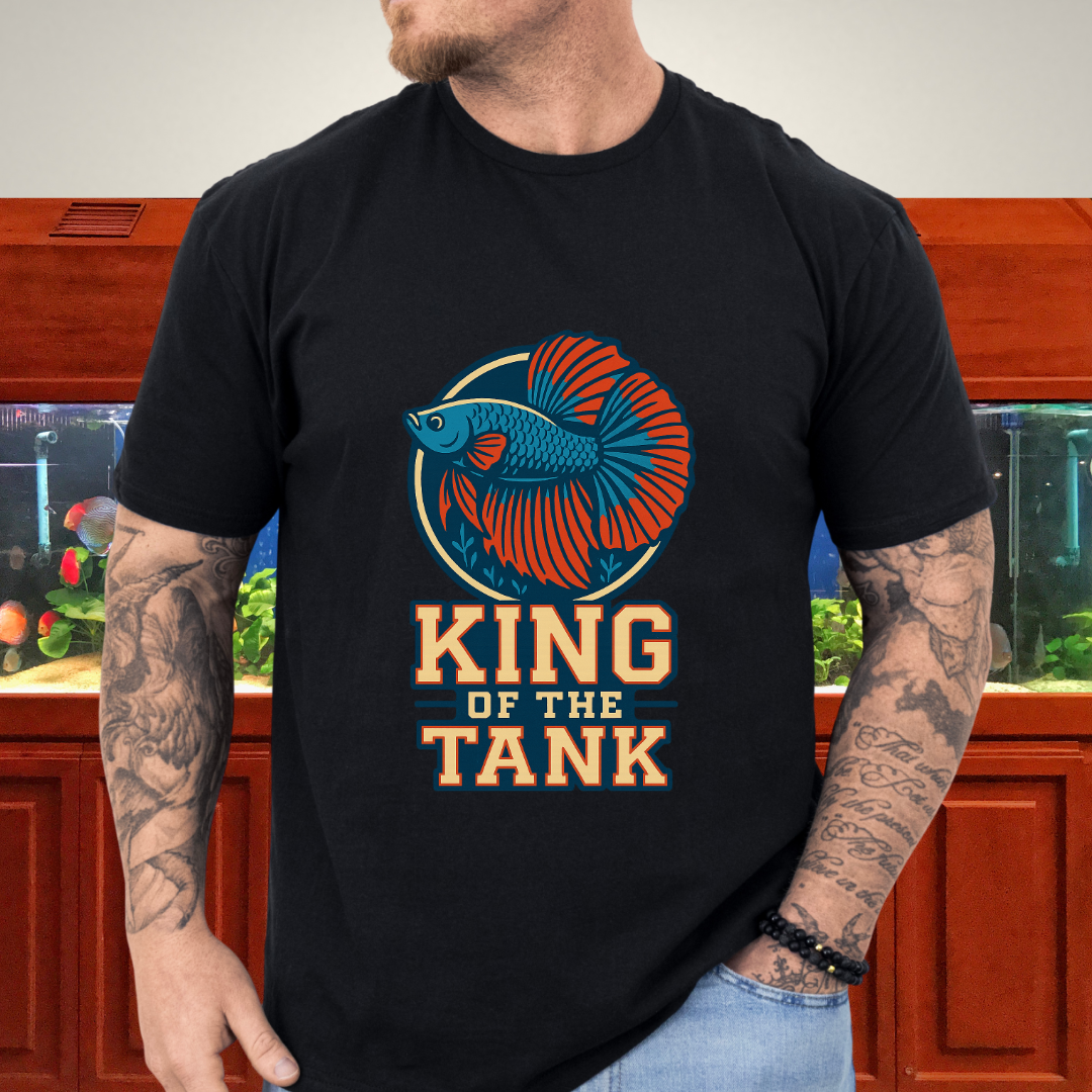 Halfmoon Betta Retro Logo Tee for Aquarium Hobbyists
