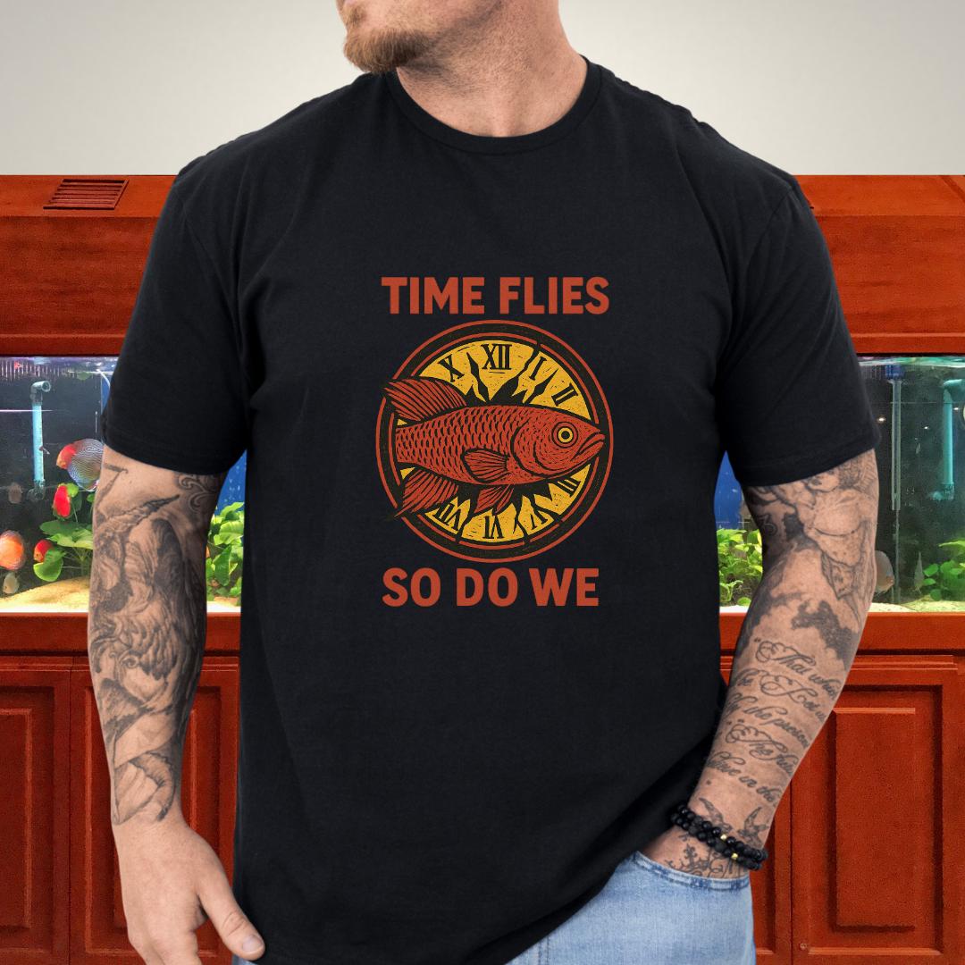 Time Flies, So Do We Tee – Guentheri Killifish Surreal Design