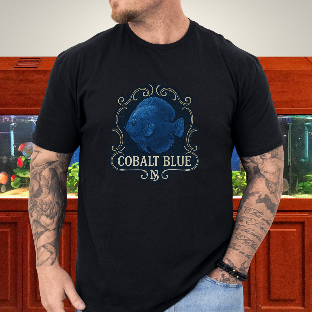 Majestic Retro Badge Cobalt Blue Discus Tee