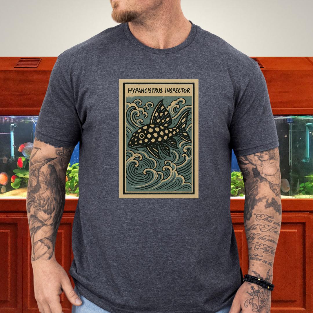 Snowball Pleco Tee – Ukiyo-e Woodblock Aquarium Art-T-Shirt-Fish & Friends Tees