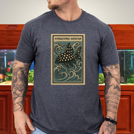 Snowball Pleco Tee – Ukiyo-e Woodblock Aquarium Art-T-Shirt-Fish & Friends Tees