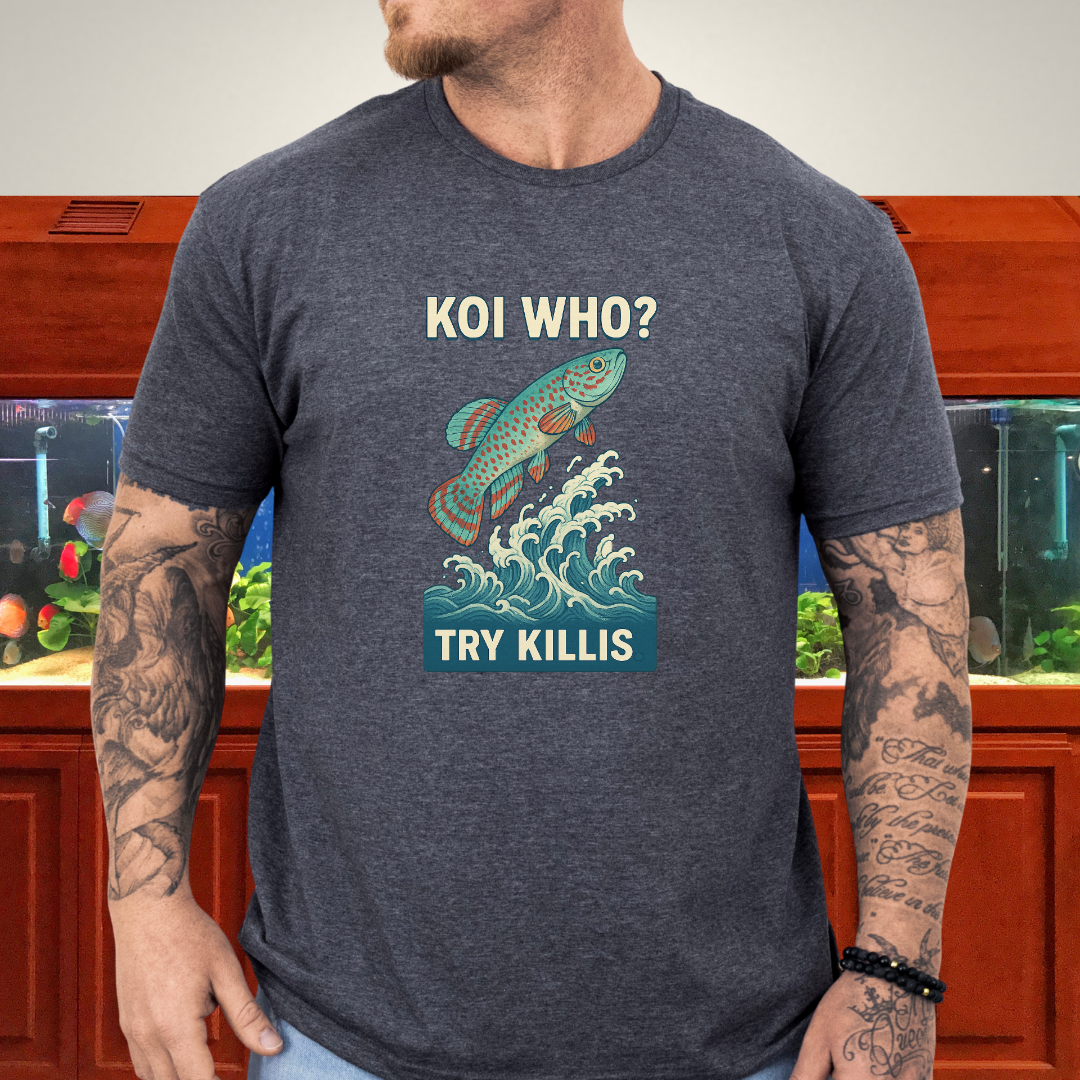 Koi Who? Try Killis Tee – Gardneri Killifish Ukiyo-e Style