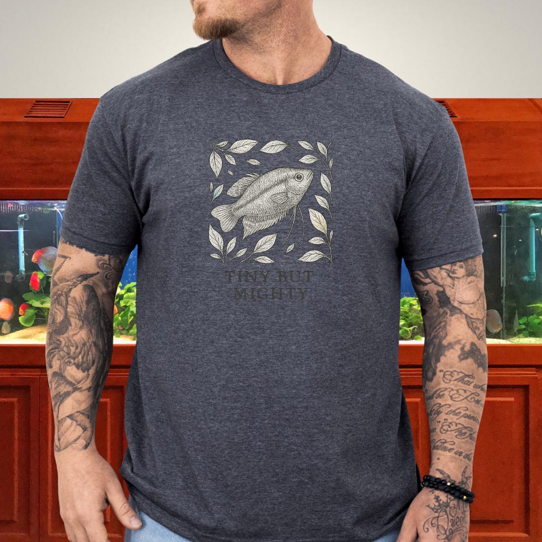 Tiny But Mighty Tee – Sparkling Gourami Hand-Sketched Design