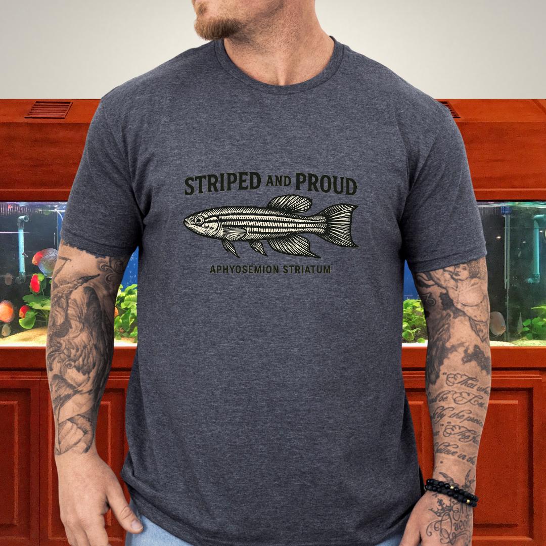 Striped and Proud Tee – Aphyosemion Striatum Retro Banner
