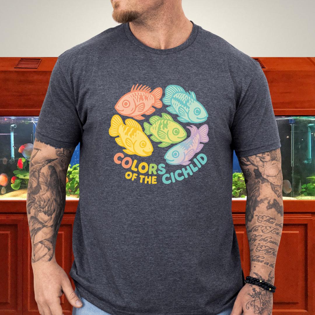 Colors of the Cichlid Tee – Rainbow Apistogramma Kawaii Design-T-Shirt-Fish & Friends Tees