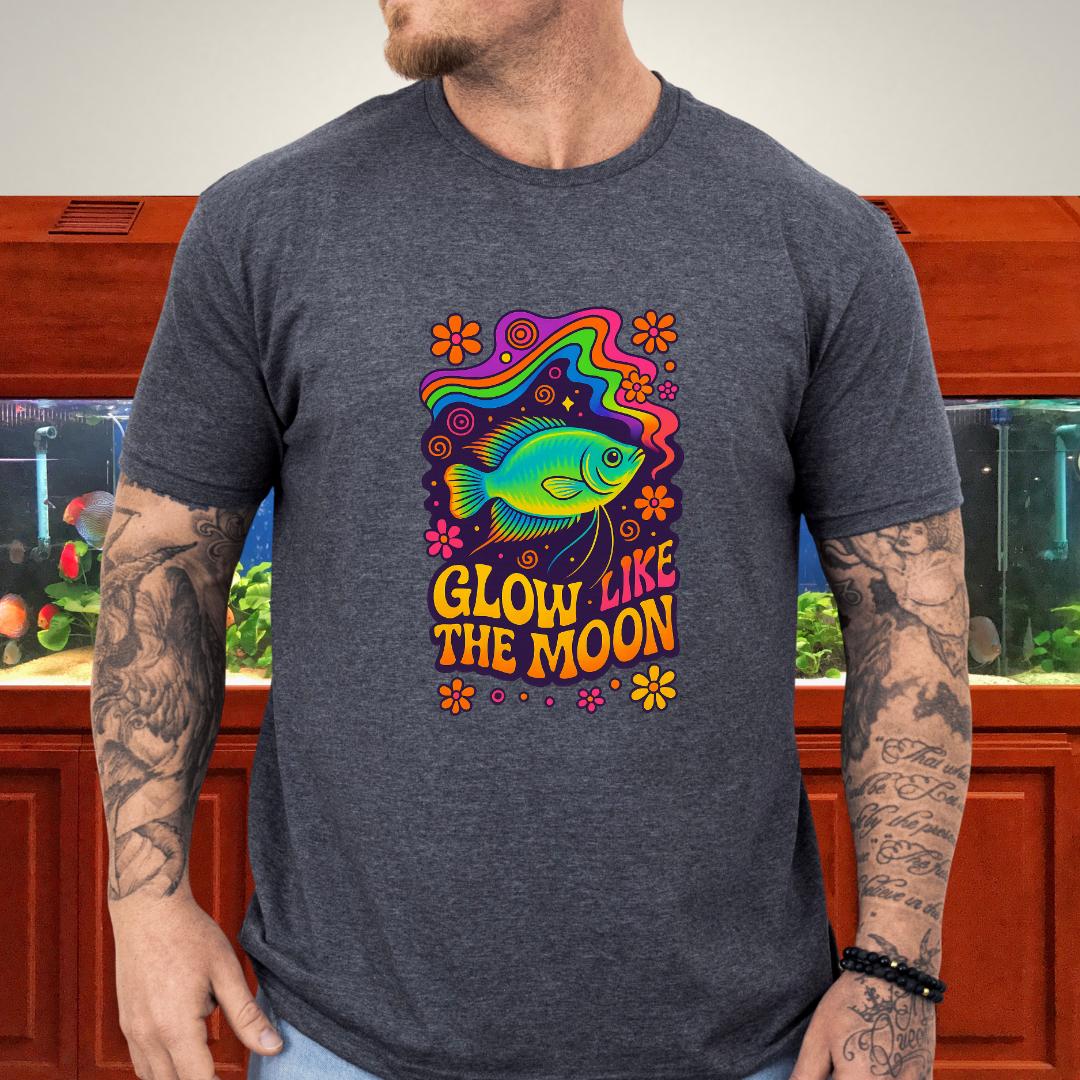 Glow Like the Moon Tee – Psychedelic Moonlight Gourami Design