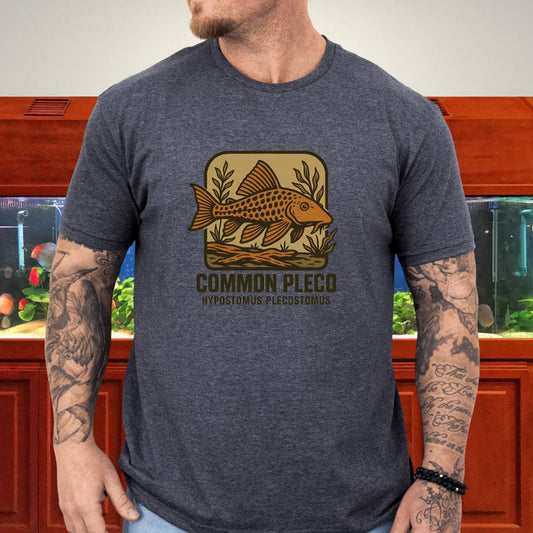 Common Pleco Shirt – Nostalgic Retro Aquarium Style-T-Shirt-Fish & Friends Tees