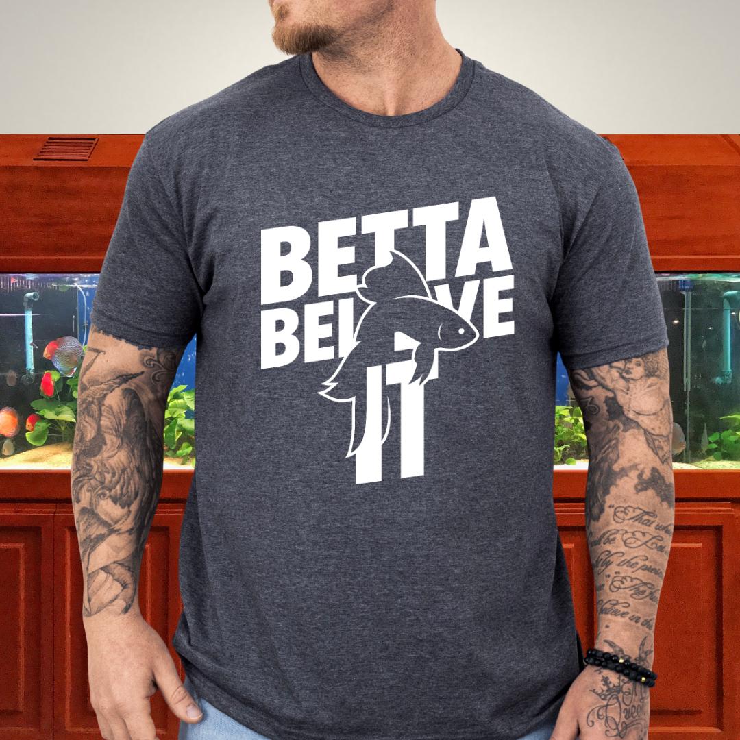 Stencil Betta Fish T-Shirt – Betta Believe It-T-Shirt-Fish & Friends Tees