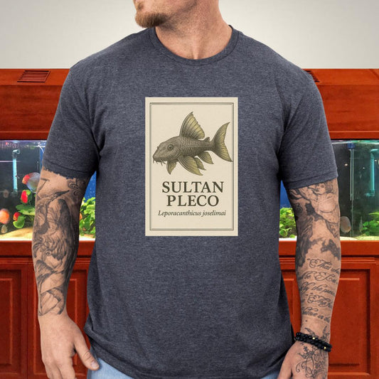 Sultan Pleco Tee – Realistic Etching Catfish Design-T-Shirt-Fish & Friends Tees