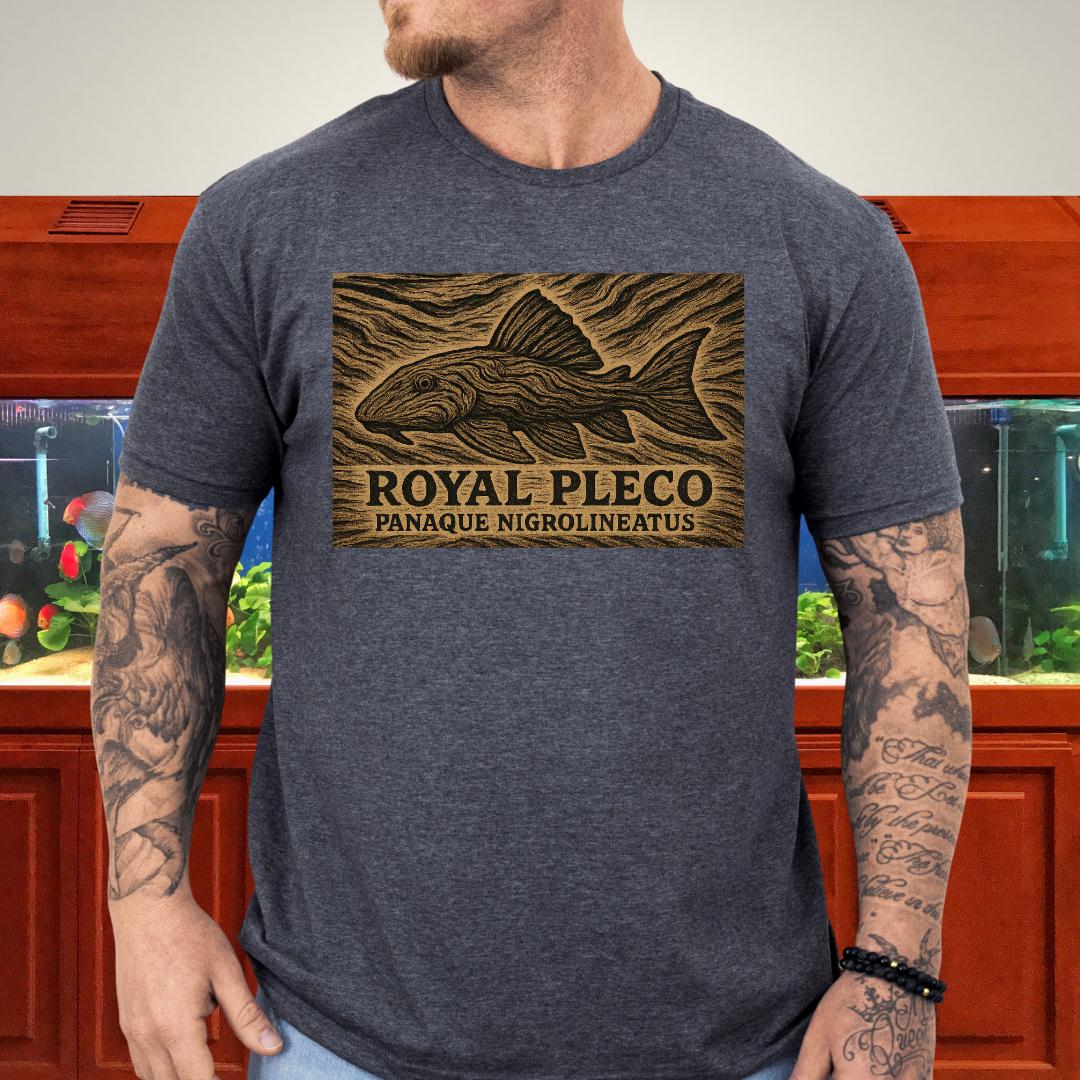 Royal Pleco Tee – Driftwood Spirit Double Exposure Design-T-Shirt-Fish & Friends Tees