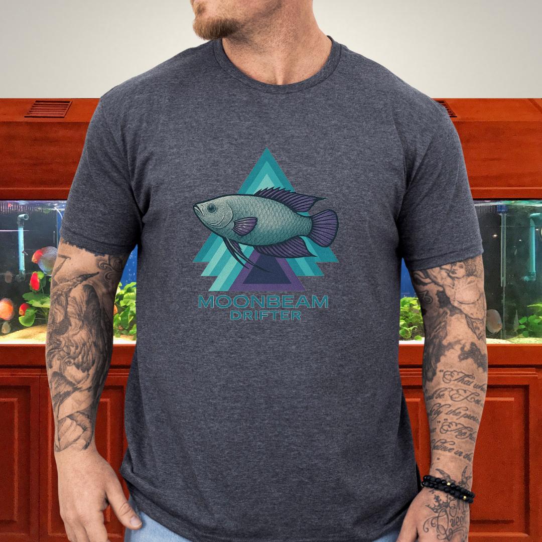 Moonbeam Drifter Tee – Geometric Moonlight Gourami Design