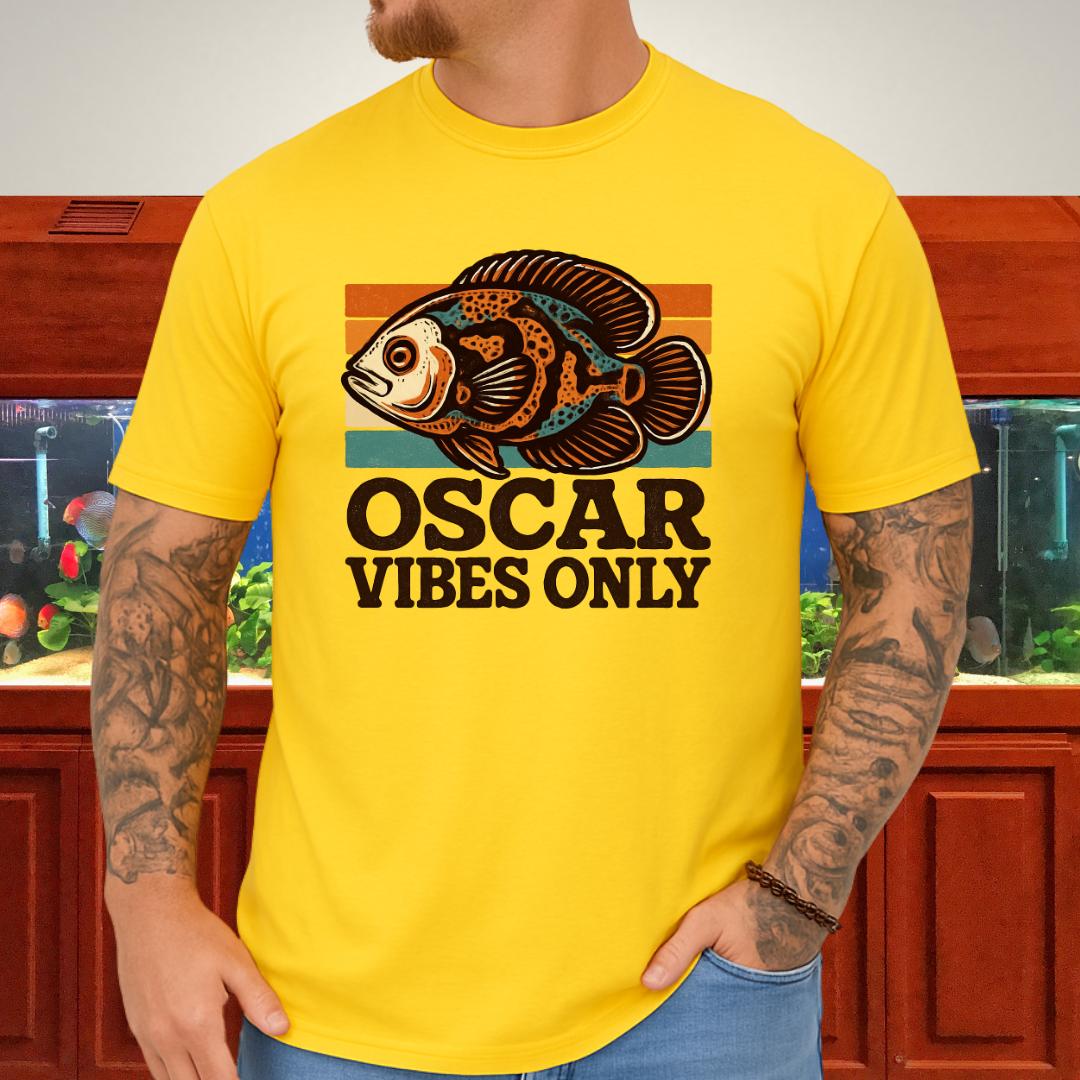 Retro Oscar Cichlid T-Shirt – 70s Groovy Fish Vibes-T-Shirt-Fish & Friends Tees