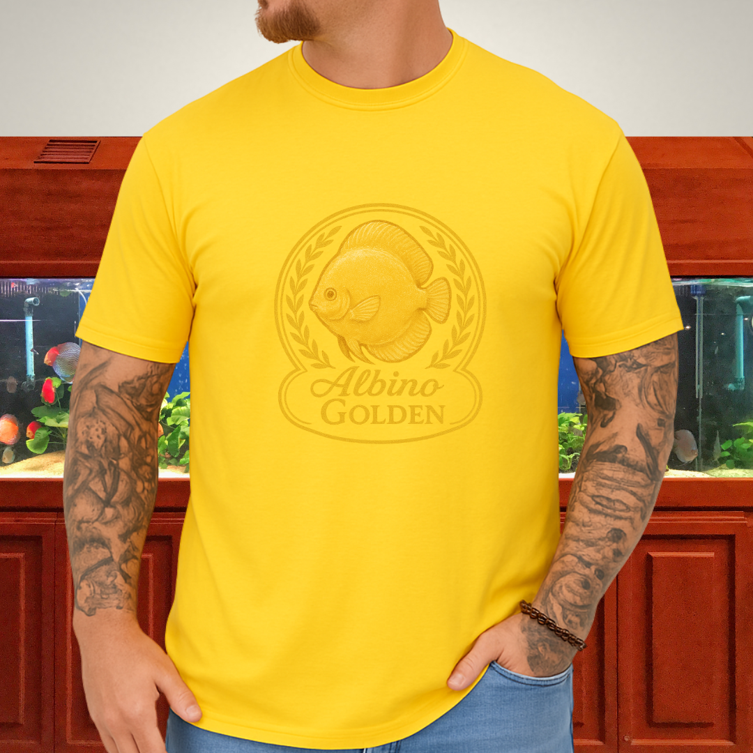 Radiant Golden Discus Retro Emblem Tee