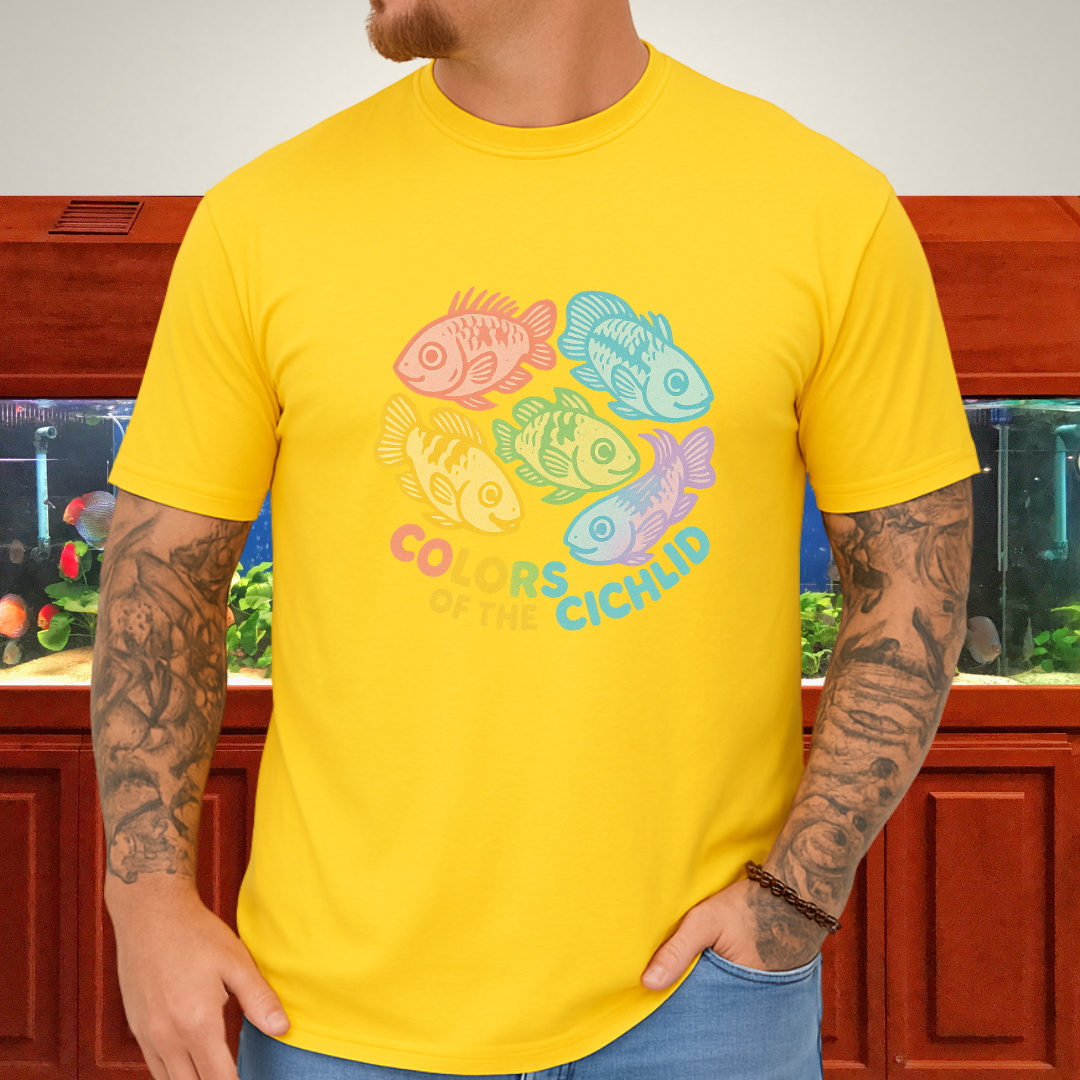 Colors of the Cichlid Tee – Rainbow Apistogramma Kawaii Design