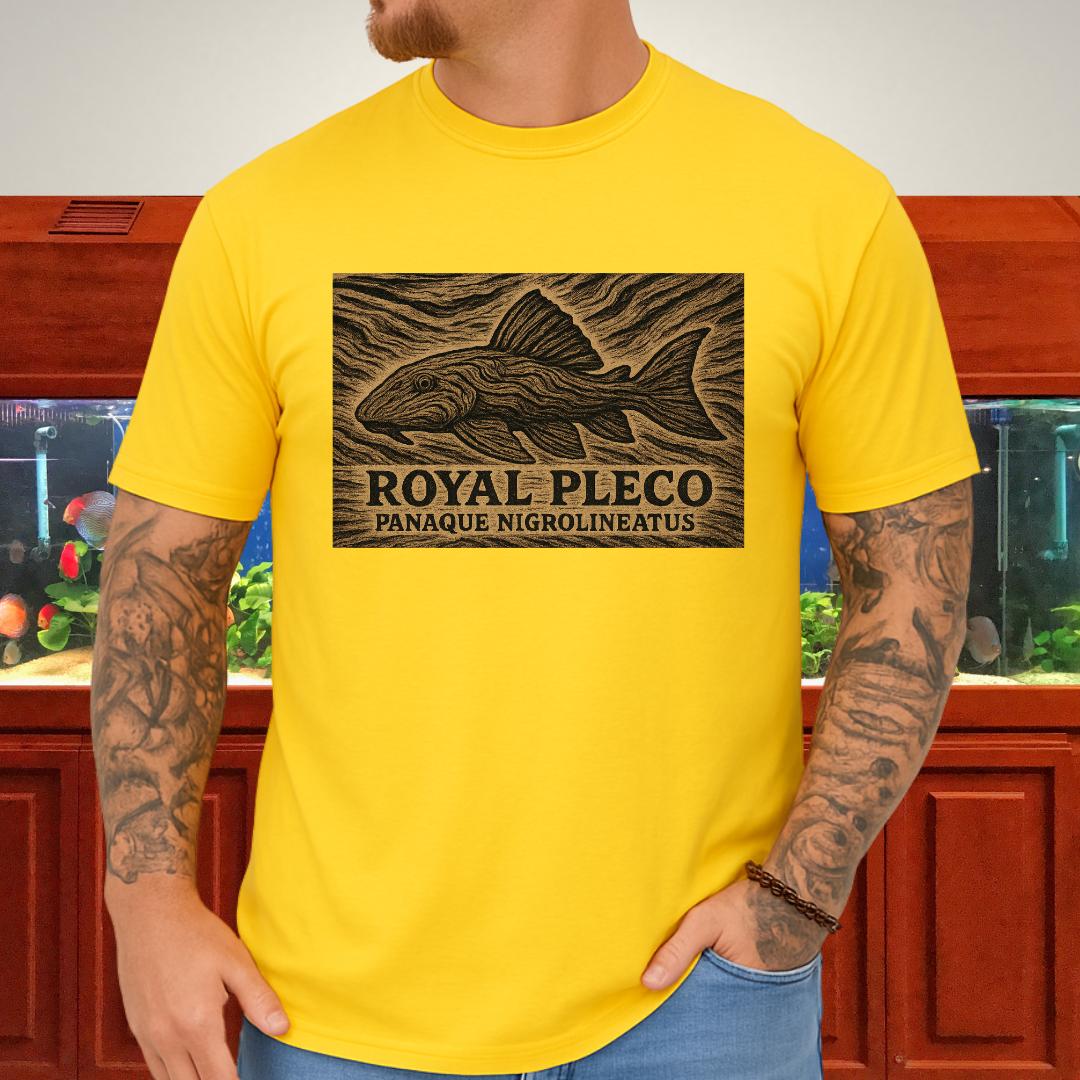 Royal Pleco Tee – Driftwood Spirit Double Exposure Design-T-Shirt-Fish & Friends Tees