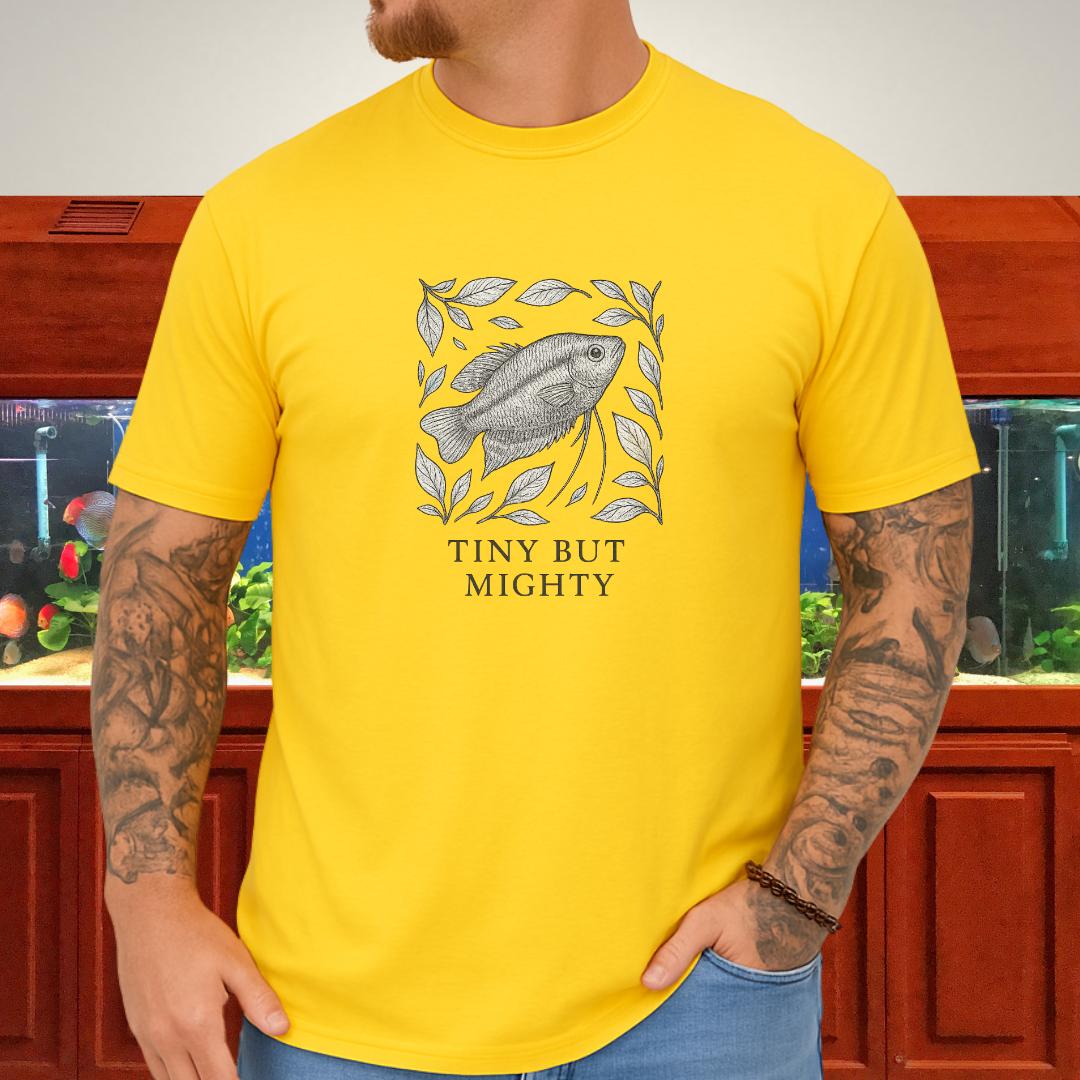 Tiny But Mighty Tee – Sparkling Gourami Hand-Sketched Design