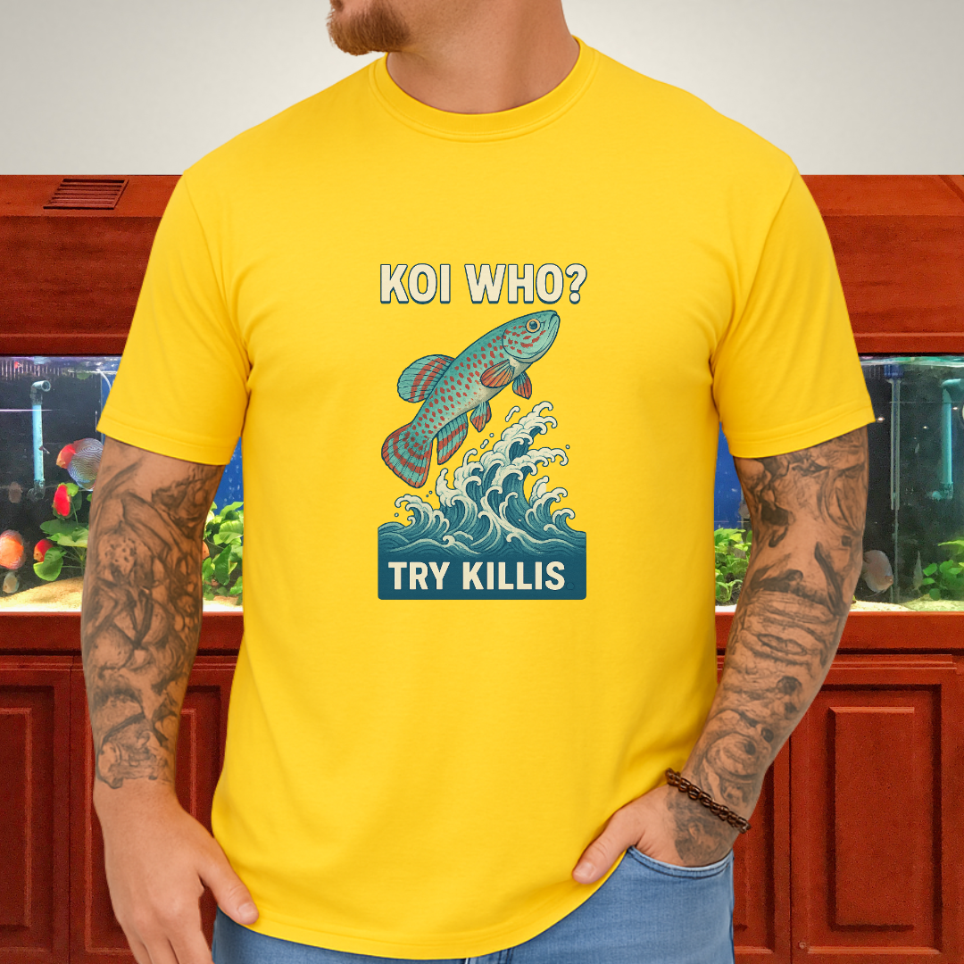 Koi Who? Try Killis Tee – Gardneri Killifish Ukiyo-e Style