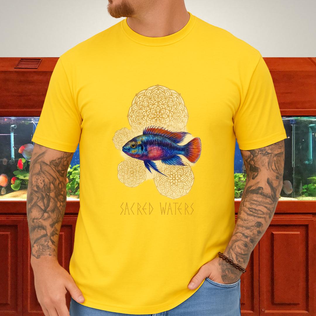 Sacred Waters Tee – Kribensis with Mandala Geometry Design-T-Shirt-Fish & Friends Tees