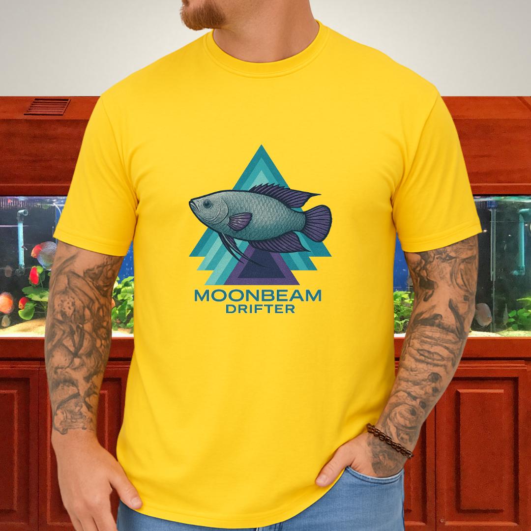 Moonbeam Drifter Tee – Geometric Moonlight Gourami Design