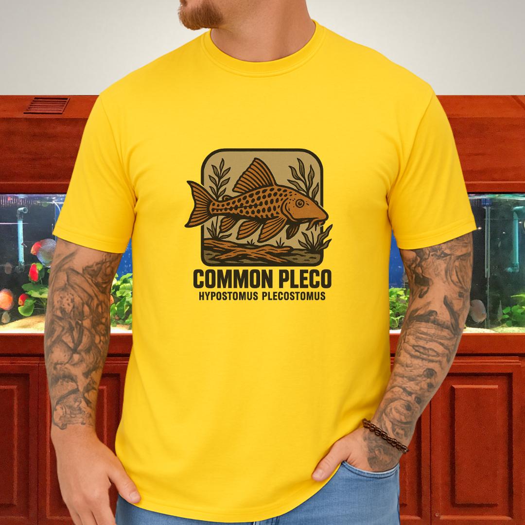 Common Pleco Shirt – Nostalgic Retro Aquarium Style-T-Shirt-Fish & Friends Tees