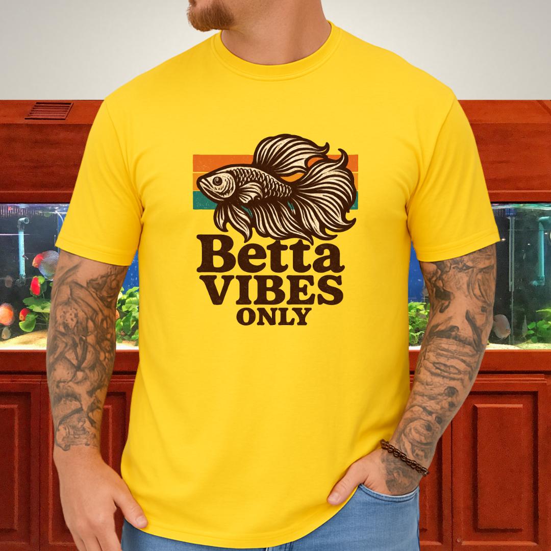 Retro 70s Betta Fish T-Shirt – Groovy Psychedelic Design-T-Shirt-Fish & Friends Tees