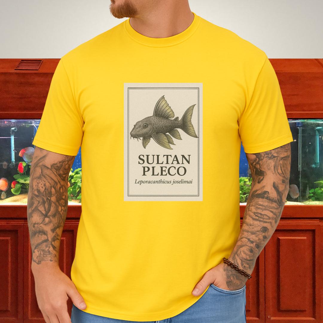 Sultan Pleco Tee – Realistic Etching Catfish Design-T-Shirt-Fish & Friends Tees