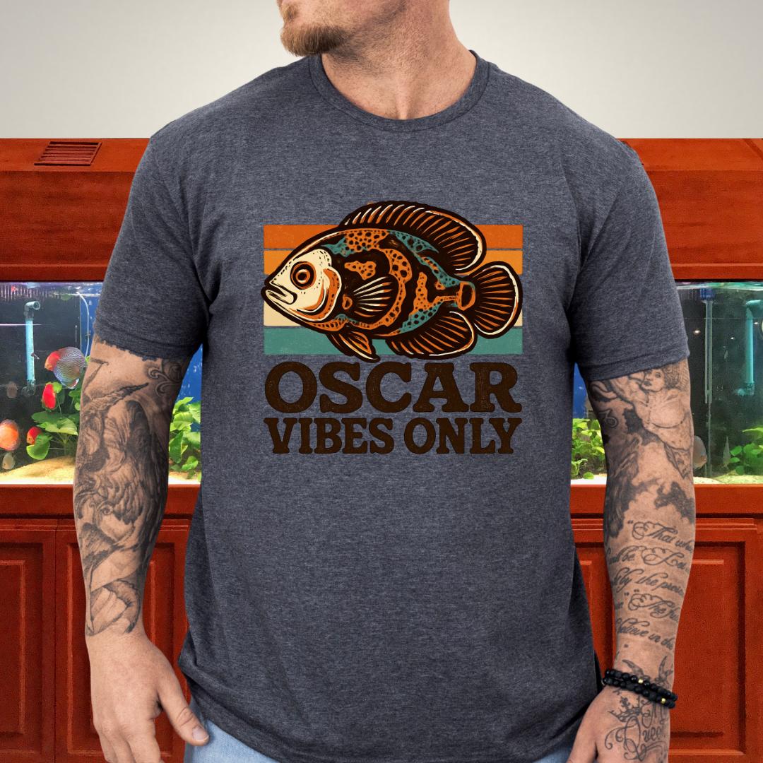 Retro Oscar Cichlid T-Shirt – 70s Groovy Fish Vibes-T-Shirt-Fish & Friends Tees