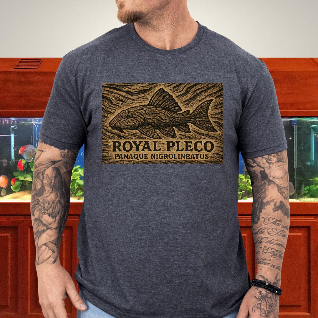 Royal Pleco Tee – Driftwood Spirit Double Exposure Design-T-Shirt-Fish & Friends Tees