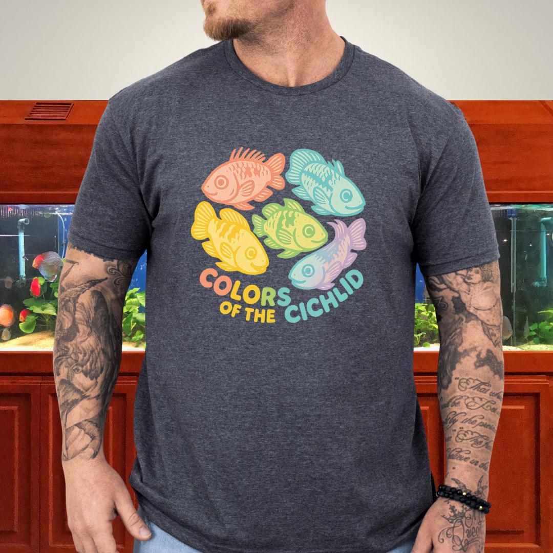 Colors of the Cichlid Tee – Rainbow Apistogramma Kawaii Design-T-Shirt-Fish & Friends Tees