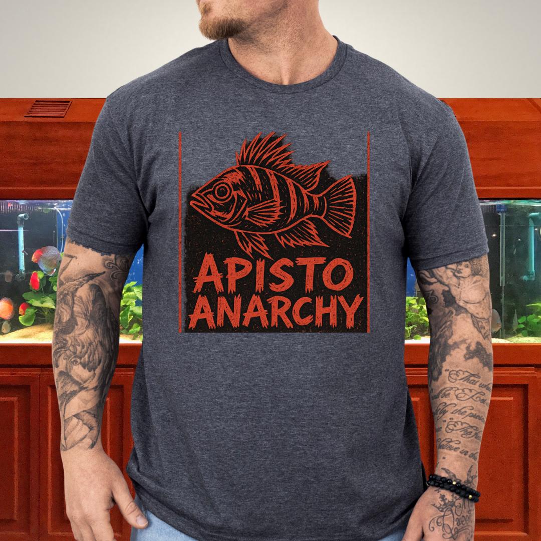 Apisto Anarchy Tee – Punk Band Poster Cichlid Design-T-Shirt-Fish & Friends Tees