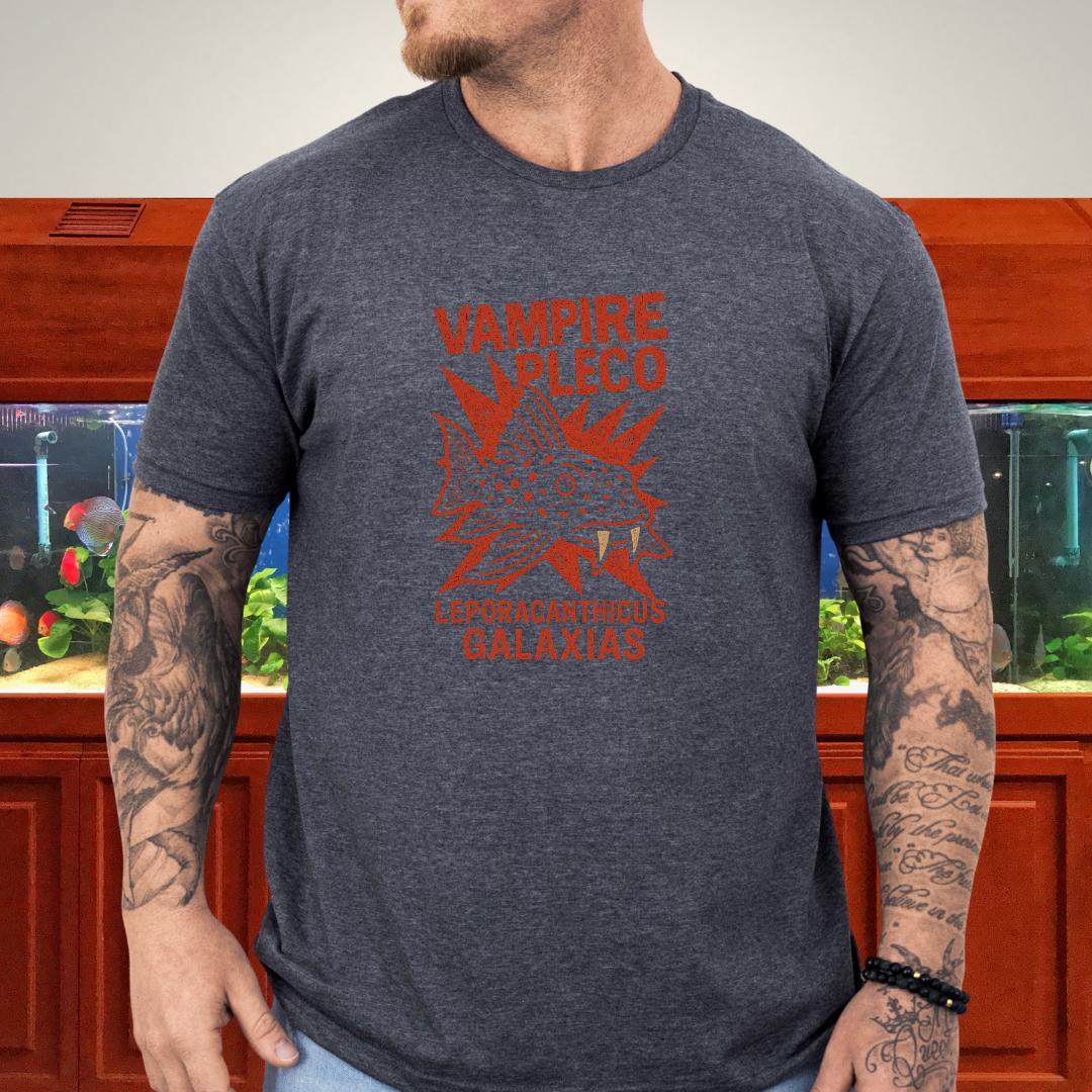 Vampire Pleco Tee – Punk Stencil Catfish Design-T-Shirt-Fish & Friends Tees
