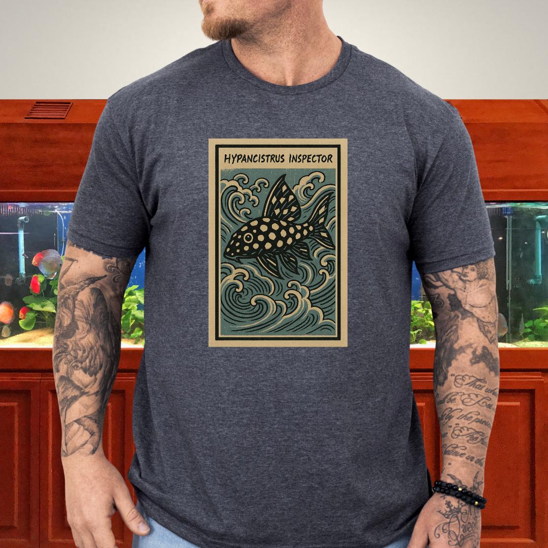 Snowball Pleco Tee – Ukiyo-e Woodblock Aquarium Art-T-Shirt-Fish & Friends Tees
