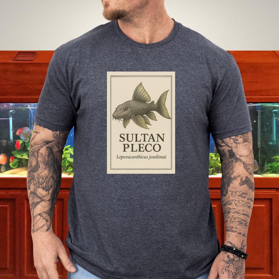 Sultan Pleco Tee – Realistic Etching Catfish Design-T-Shirt-Fish & Friends Tees