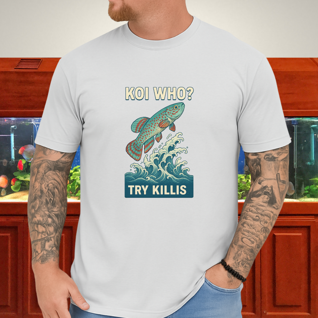 Koi Who? Try Killis Tee – Gardneri Killifish Ukiyo-e Style