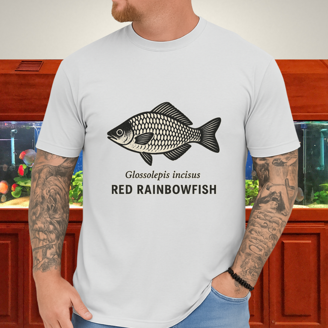 Lake Sentani Rainbowfish Shirt – Bold Red Fish Design