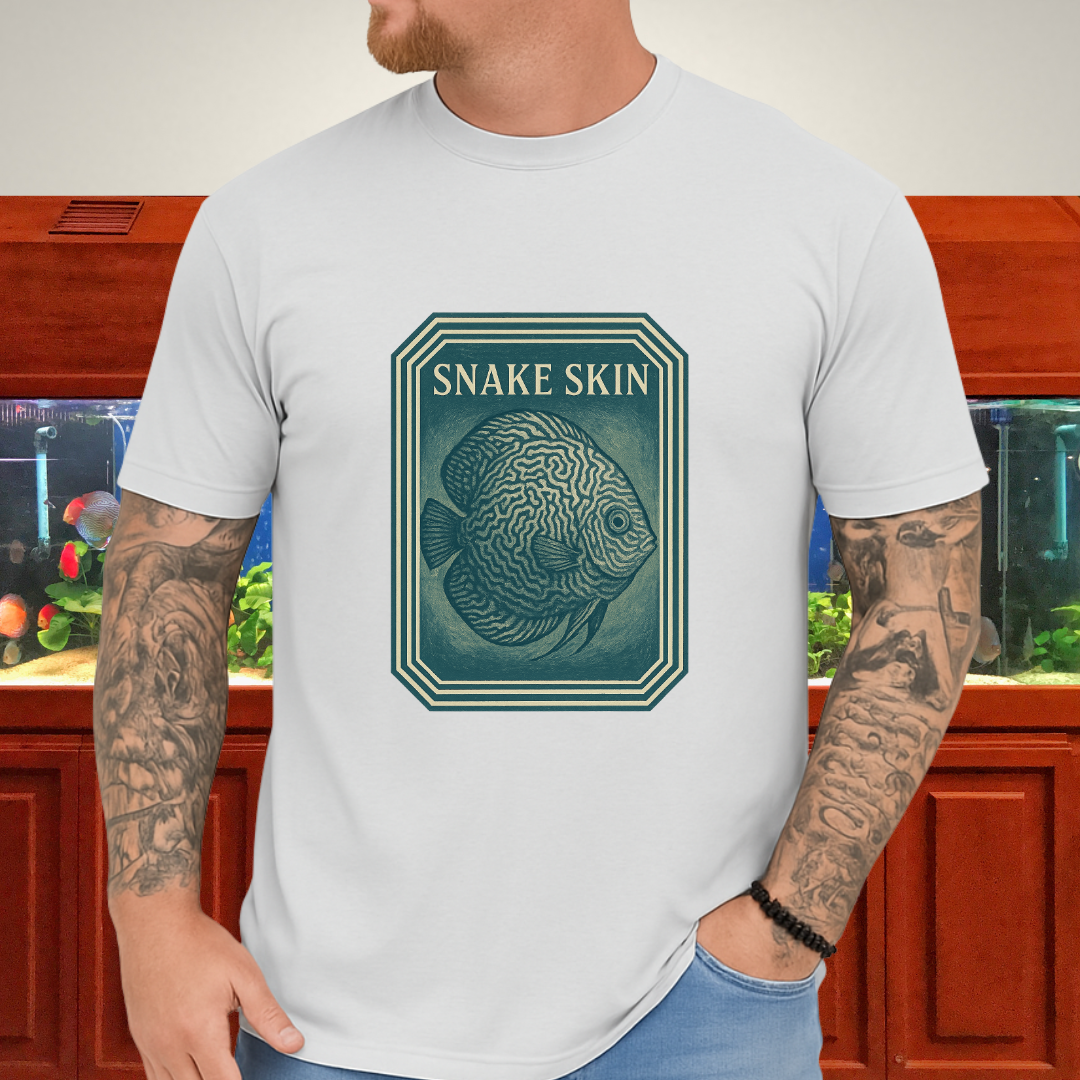 Retro Geometric Snake Skin Discus Tee
