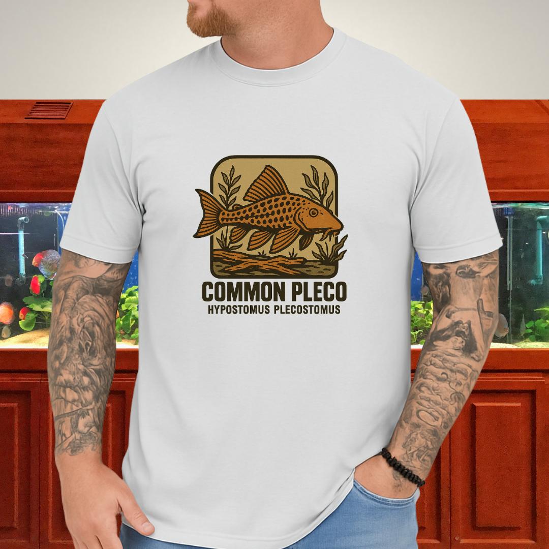 Common Pleco Shirt – Nostalgic Retro Aquarium Style-T-Shirt-Fish & Friends Tees