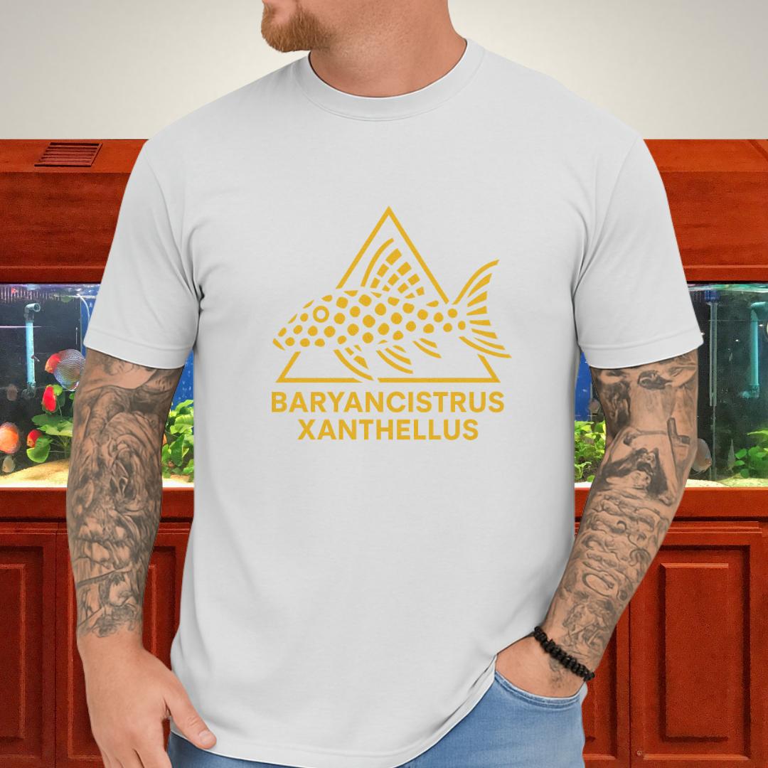 Gold Nugget Pleco Tee – Geometric Logo Catfish Design-T-Shirt-Fish & Friends Tees
