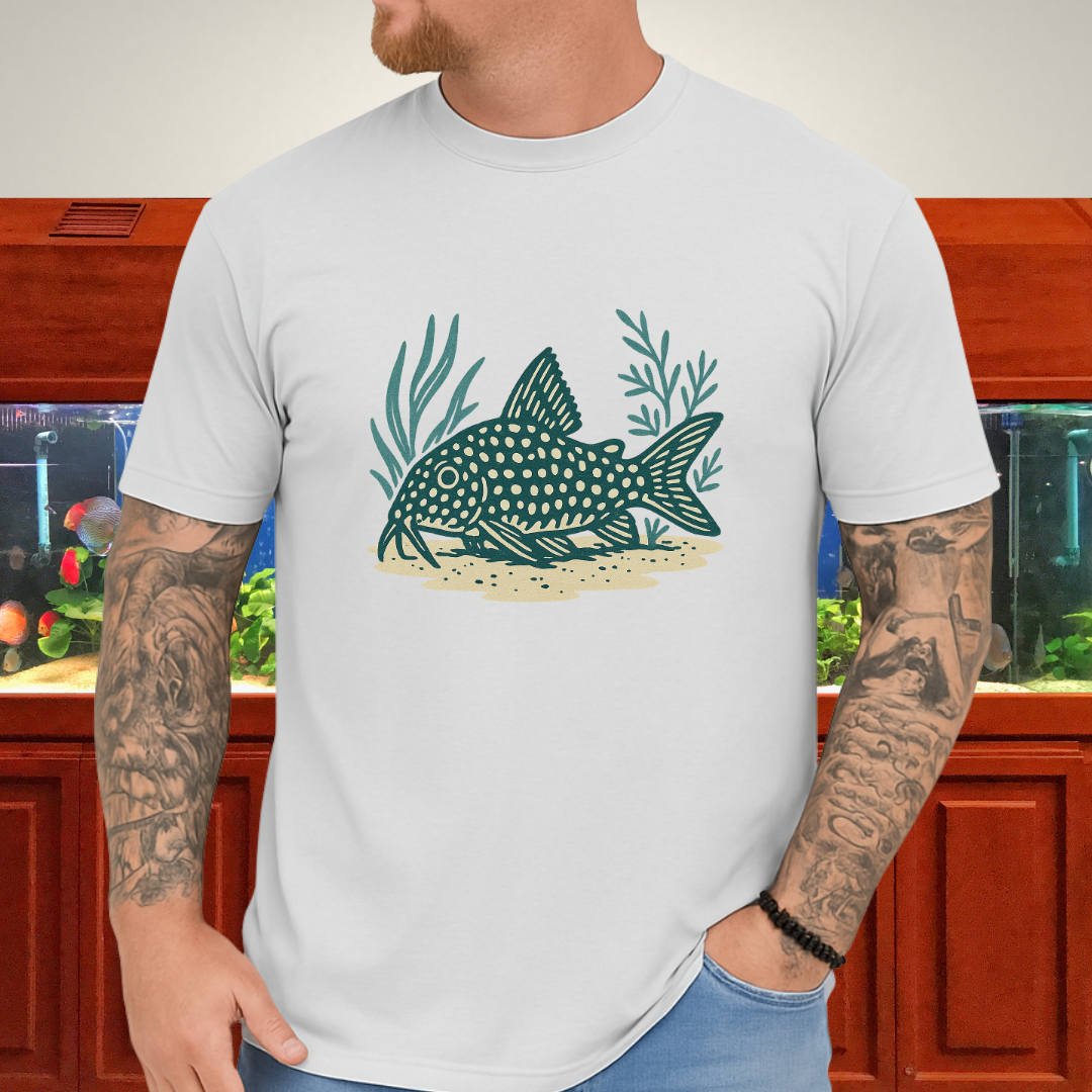 Spotted Grace Tee – Realistic Sterba’s Cory Catfish Design