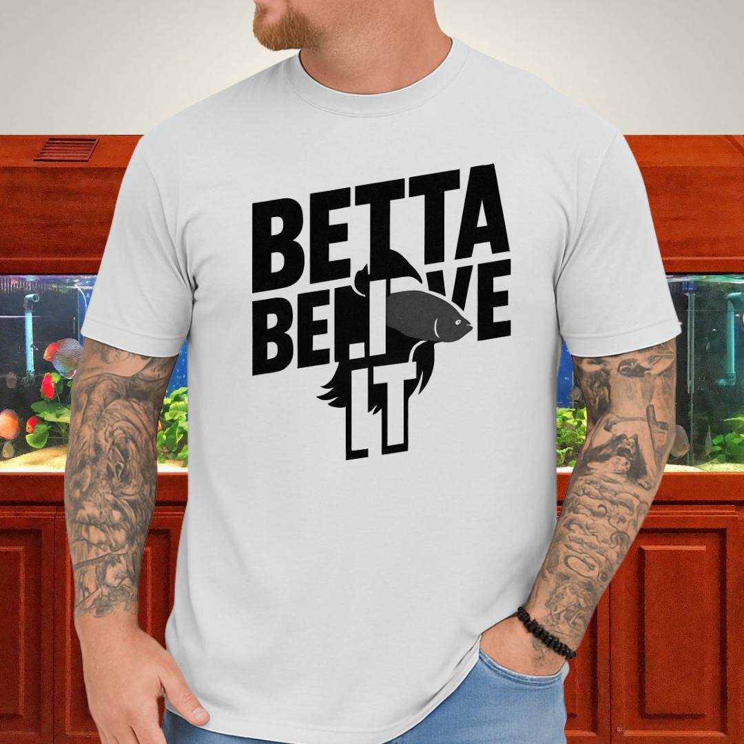 Stencil Betta Fish T-Shirt – Betta Believe It-T-Shirt-Fish & Friends Tees