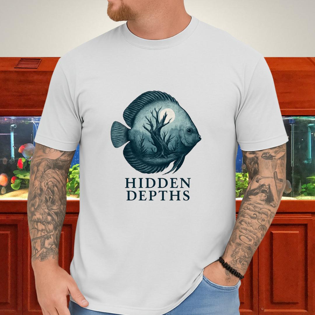 Hidden Depths Discus Tee – Surreal Aquarium Art Design-T-Shirt-Fish & Friends Tees
