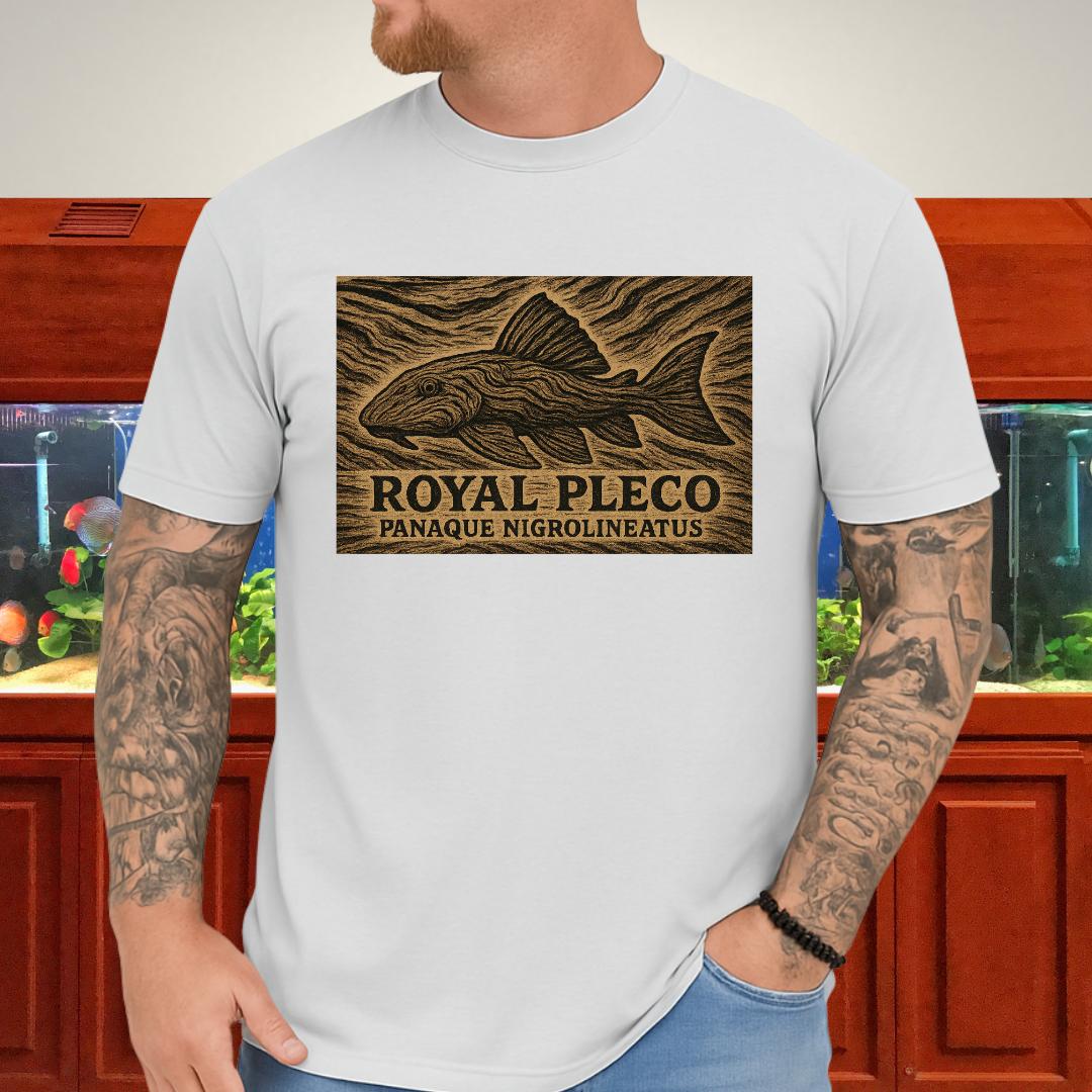 Royal Pleco Tee – Driftwood Spirit Double Exposure Design-T-Shirt-Fish & Friends Tees