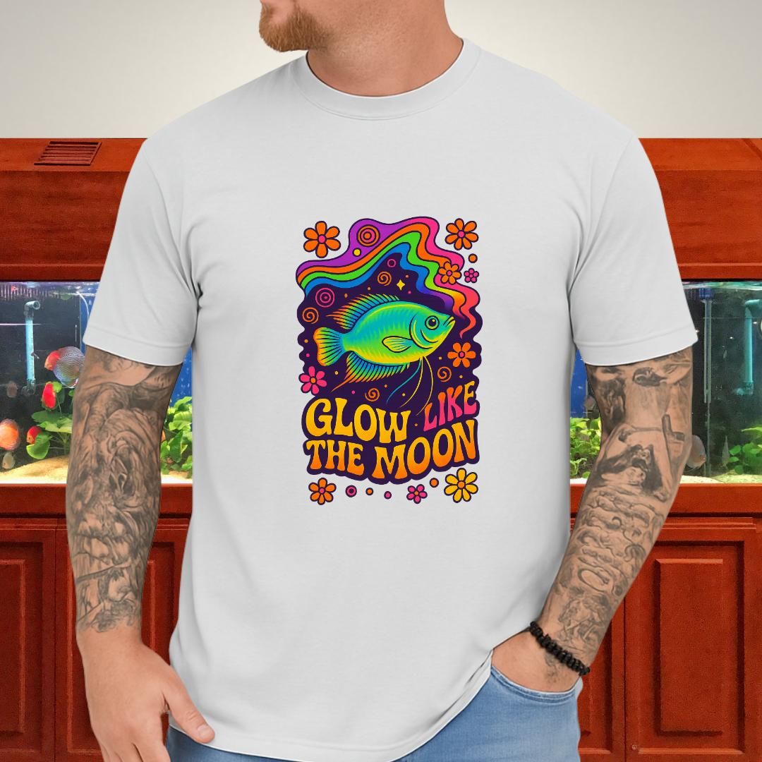 Glow Like the Moon Tee – Psychedelic Moonlight Gourami Design